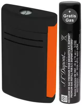 Produktbild: S.T. Dupont MaxiJet Fluo orange schwarz matt Feuerzeug 020169