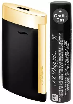 Produktbild: S.T. Dupont Feuerzeug Slim 7 Jet-Flamme schwarz gold 027708