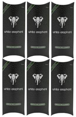 White Elephant Pfeifen Reiniger 17cm konisch mit Bürsen 480er 6 x 80 Stück