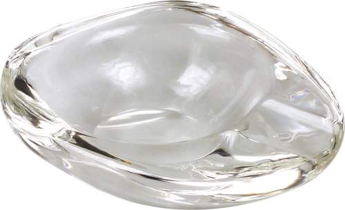 Zigarrenascher Kristallglas ovale Form mit 1 Ablage
