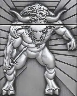 Produktbild: Zippo 2008234 Minotaur Brushed Chrome mit Minotaur-Emblem Frontausschnitt