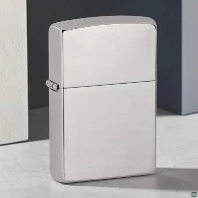 Produktbild: Zippo 60006081 Brushed Sterling Silver Armor Case seitlich