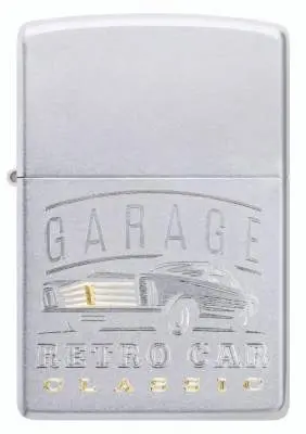 Produktbild: Zippo 60007824 Retro Werkstatt Classic Car Garage Satin Chrome Auto Two-Tone Frontansicht