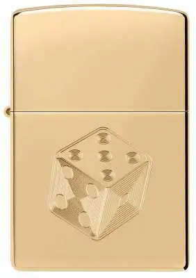 Produktbild: Title-Attribut Hauptbild: Zippo 60007826 Dice High Polish Brass Frontansicht