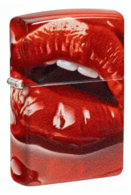 Produktbild: Zippo 60007829 Rote Lippen und Kirschen 540° mit glänzend rotem Lippenmotiv im Retro-Pop-Art-Design