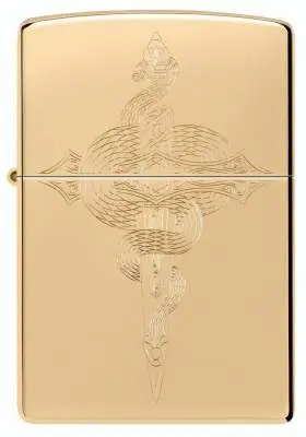 Produktbild: Zippo 60007831 High Polish Brass Serpent Frontansicht