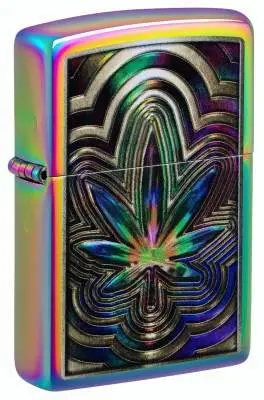 Produktbild: Zippo 60007845 Metallic Leaf Multi Color Spectrum mit buntem Cannabis-Blatt