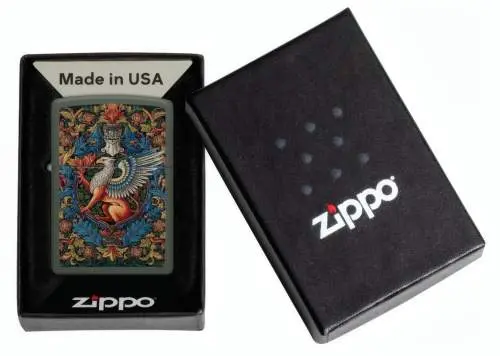 Produktbild: Zippo 60007851 Green Matte Mythical Creature Verpackung