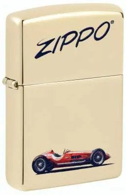 Produktbild: Zippo 60007858 Retro Racing Car Champagne mit rotem Oldtimer-Rennwagen Roadster und Zippo Logo