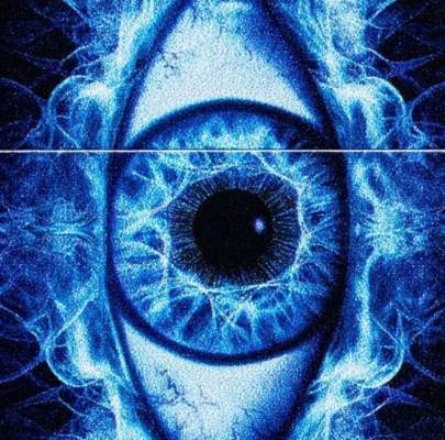 Produktbild: Zippo 60007866 Black Matte Color Eye mit blauem Auge Frontausschnitt
