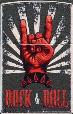 Produktbild: Zippo 60007868 Rock & Roll Poster Black Crackle Color Image Frontausschnitt