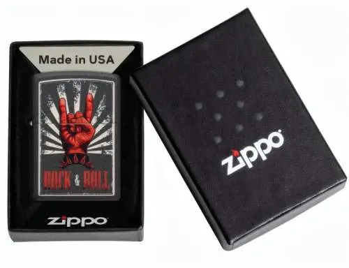 Produktbild: Zippo 60007868 Rock & Roll Poster Black Crackle Color Image Verpackung