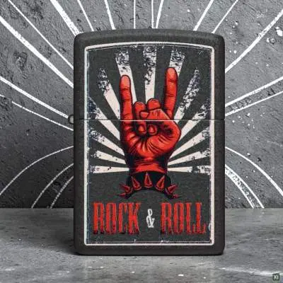 Produktbild: Zippo 60007868 Rock & Roll Poster Black Crackle Color Image Szene