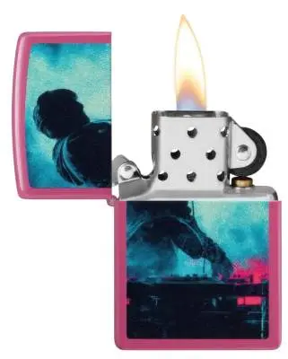 Produktbild: Zippo 60007869 DJ Frequency Color Image offen mit Flamme