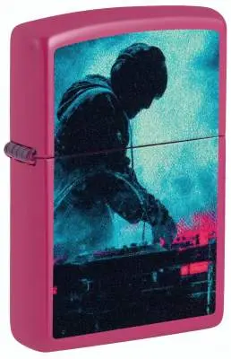 Produktbild: Zippo 60007869 DJ Frequency mit blau-pinkem Color Image eines DJs beim Auflegen im Nachtclub