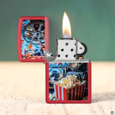 Produktbild: Zippo 60007872 Vintage Popcorn Kino Red Matte Color Image Szene