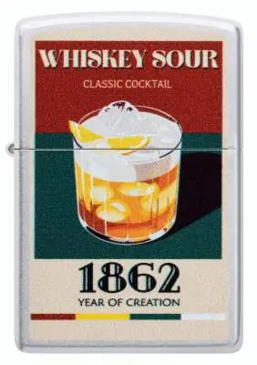 Produktbild: Zippo 60007874 Whiskey Sour 1862 Satin Chrome Color Image Frontansicht