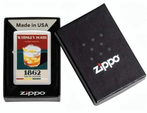 Produktbild: Zippo 60007874 Whiskey Sour 1862 Satin Chrome Color Image Verpackung