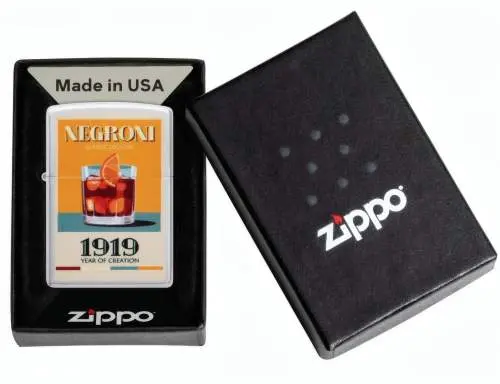 Produktbild: Zippo 60007876 Negroni 1919 Satin Chrome Color Image Verpackung