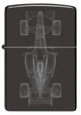 Produktbild: Zippo 60007912 Racecar Röntgenbild Rennwagen High Polish Black Photo Image Frontansicht