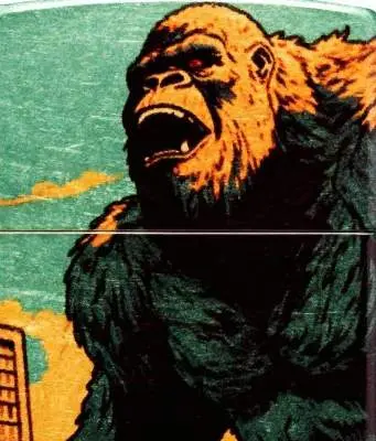 Produktbild: Zippo 60007914 Giant Gorilla 540° Fusion Tumbled Brass Frontausschnitt