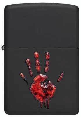Produktbild: Zippo 60007918 Handprint Black Matte Texture Print Frontansicht