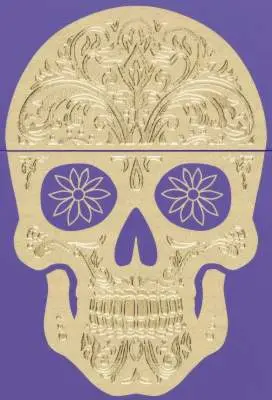 Produktbild: Zippo 60007931 Sugar Skull Purple Matte Frontausschnitt