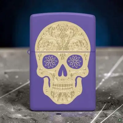 Produktbild: Zippo 60007931 Sugar Skull Purple Matte Szene