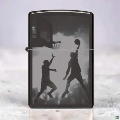 Produktbild: Zippo 60007932 Basketball Slam Dunk High Polish Black Photo Image Szene