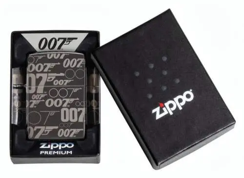 Produktbild: Zippo 60007939 High Polished Black 007 Gun Logo Verpackung