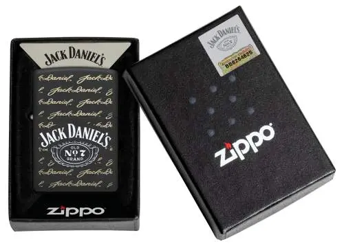 Produktbild: Zippo 60007940 Black Matte Jack Daniel’s Old No. 7 Verpackung