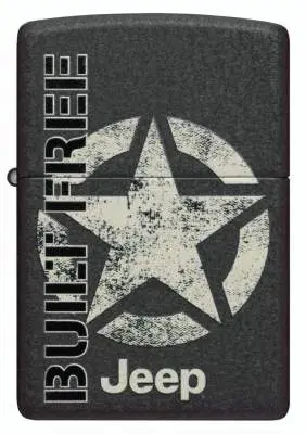 Produktbild: Zippo 60007941 Jeep Freedom Star Black Crackle – Built Free Frontansicht
