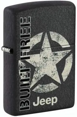 Produktbild: Zippo 60007941 Jeep Freedom Star Black Crackle mit Built-Free-Schriftzug und Jeep Logo