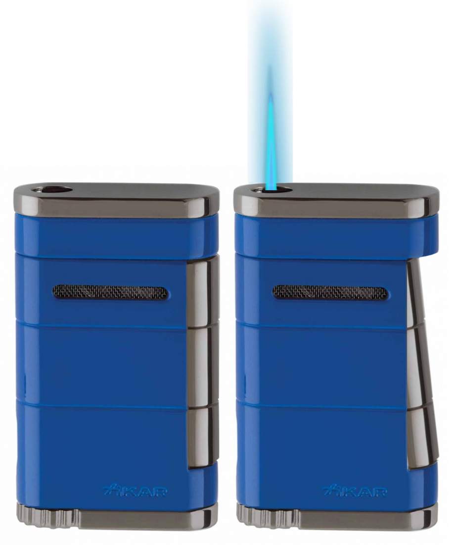 Produktbild: Xikar Allume Single Feuerzeug blau 1531bl Flamme