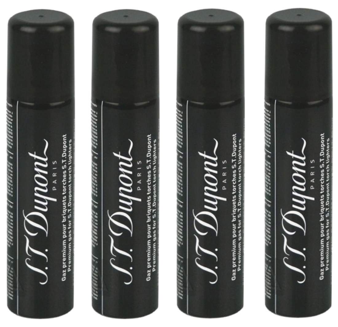 Produktbild: S.T. Dupont Premium-Feuerzeug-Gas schwarz 4 x 75ml