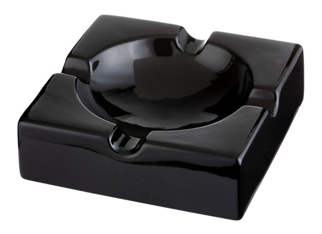 Produktbild: Angelo Zigarrenascher Keramik schwarz 4 Ablagen