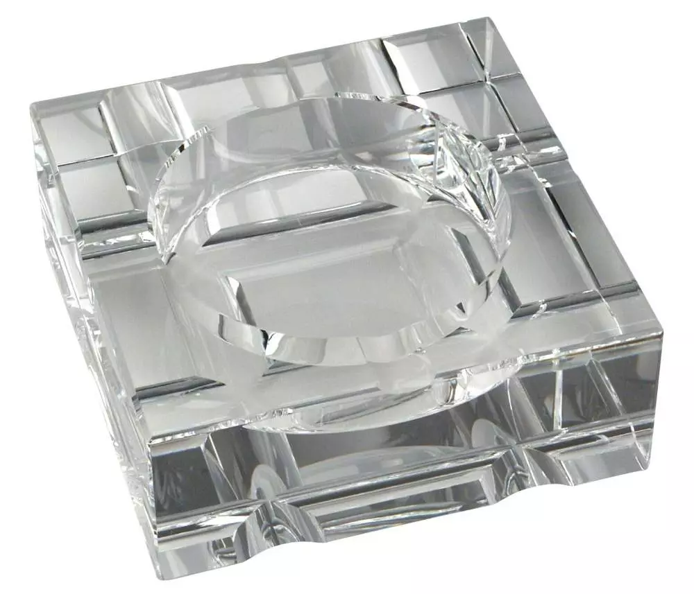 Passatore Zigarrenascher Kristallglas 4 Ablagen 20x20x7cm