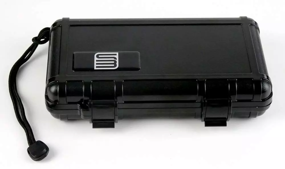 Reise-Humidor Cigar Case S3 Acryl schwarz front