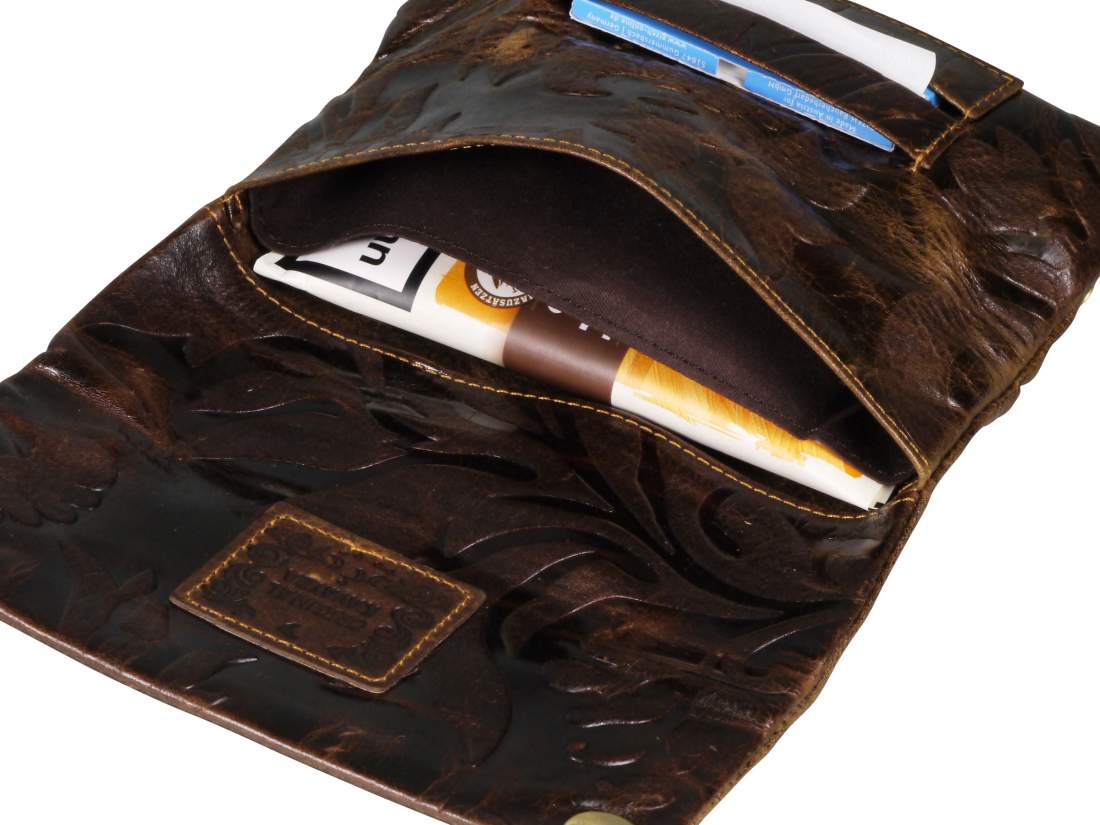 Produktbild: Kavatza Lady Leder geprägt Tabaktasche Drehertasche Tabakbeutel