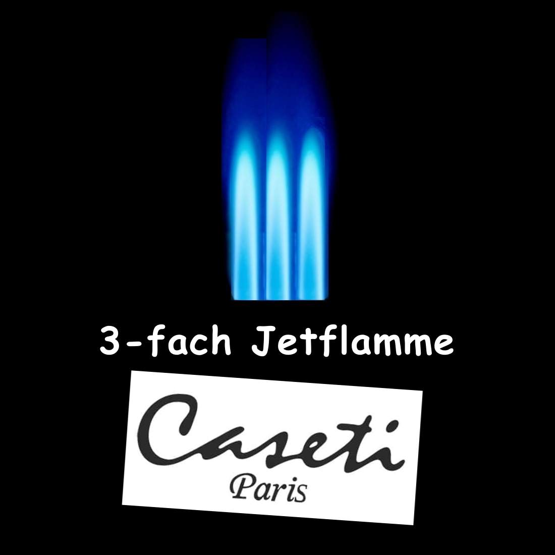Produktbild: Caseti Paris Feuerzeug mit 3-fach Jetflamme