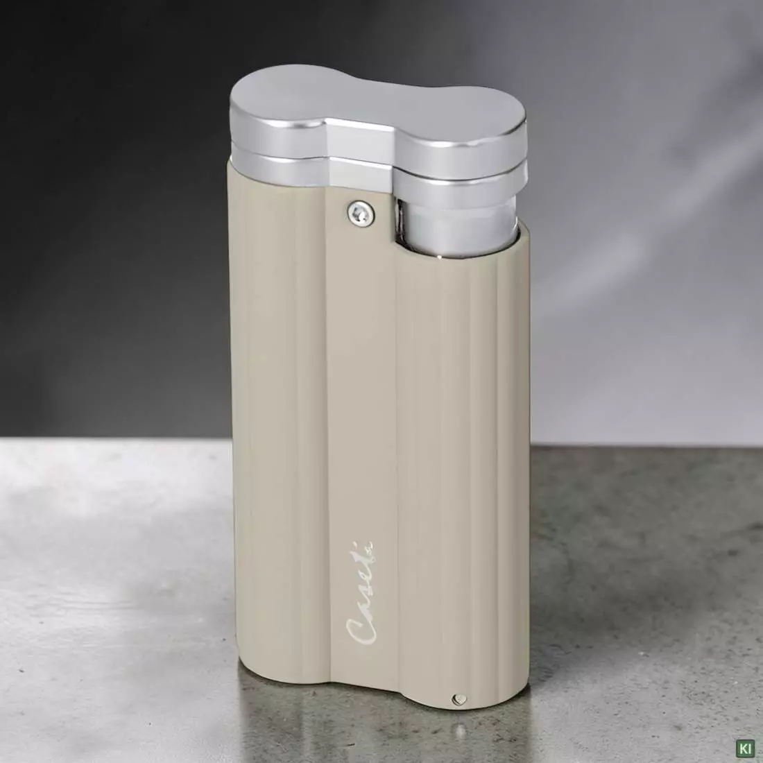 Produktbild: Caseti Paris Jet Feuerzeug grau-beige matt 281103 stehend