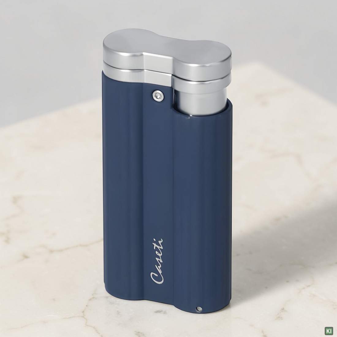 Produktbild: Caseti Paris Jet Feuerzeug dunkelblau matt 281102 stehend