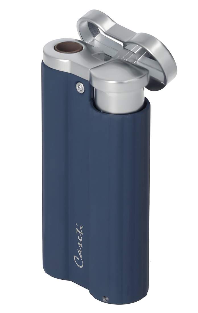 Produktbild: Caseti Paris Jet Feuerzeug dunkelblau matt 281102 offen