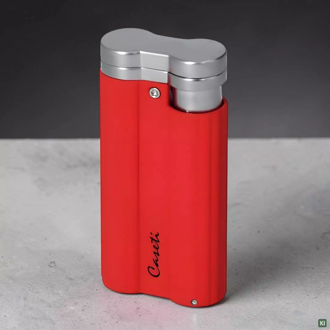 Produktbild: Caseti Paris Jet Feuerzeug rot matt 281105 stehend