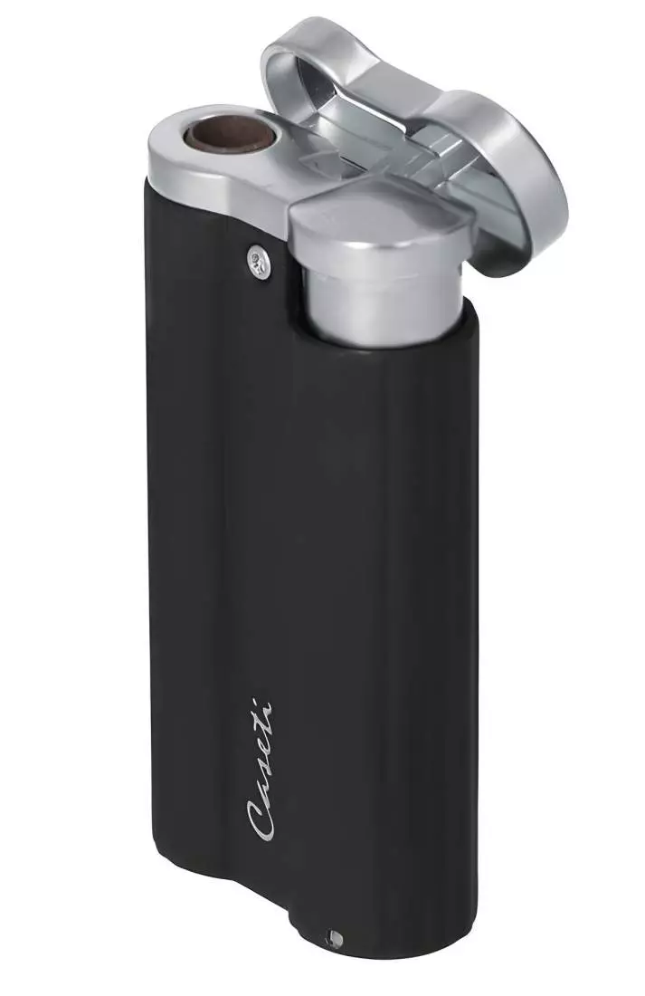 Produktbild: Caseti Paris Jet Feuerzeug schwarz matt 281101 offen