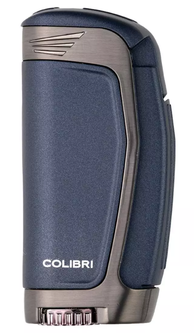 Produktbild: Colibri E3 blau gunmetal Feuerzeug vorne