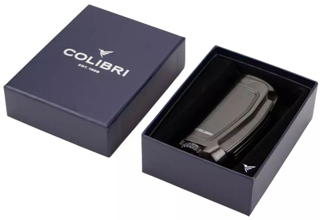 Produktbild: Colibri E3 gunmetal mit 3-fach Jet-Flamme