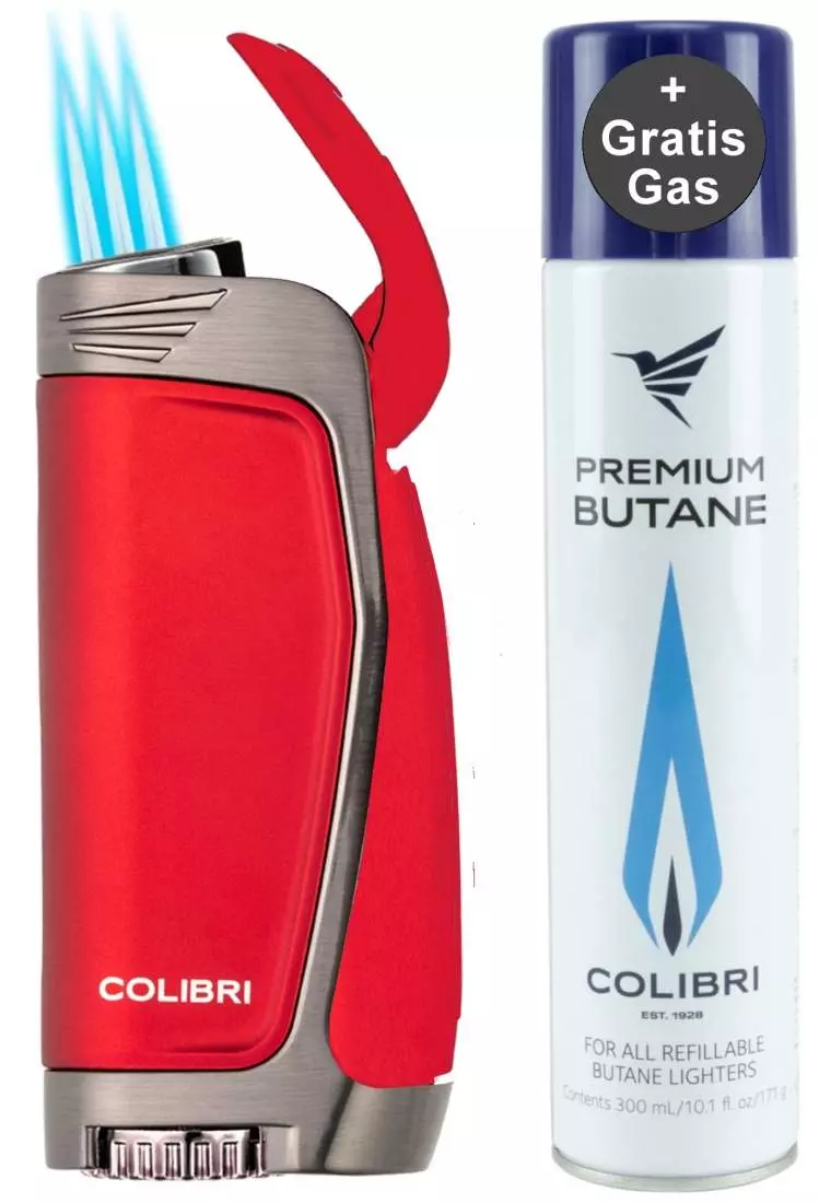 Produktbild: Colibri E3 rot gunmetal Feuerzeug