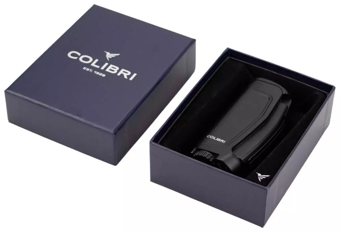 Produktbild: Colibri E3 schwarz mit 3-fach Jet-Flamme