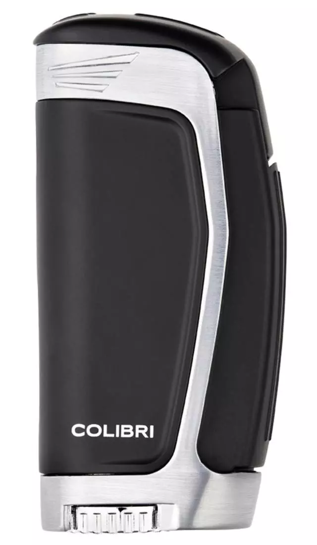Produktbild: Colibri E3 schwarz chrom Feuerzeug vorne